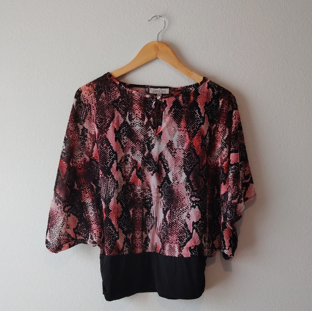 Jennifer Lopez Snake Print Blouse
